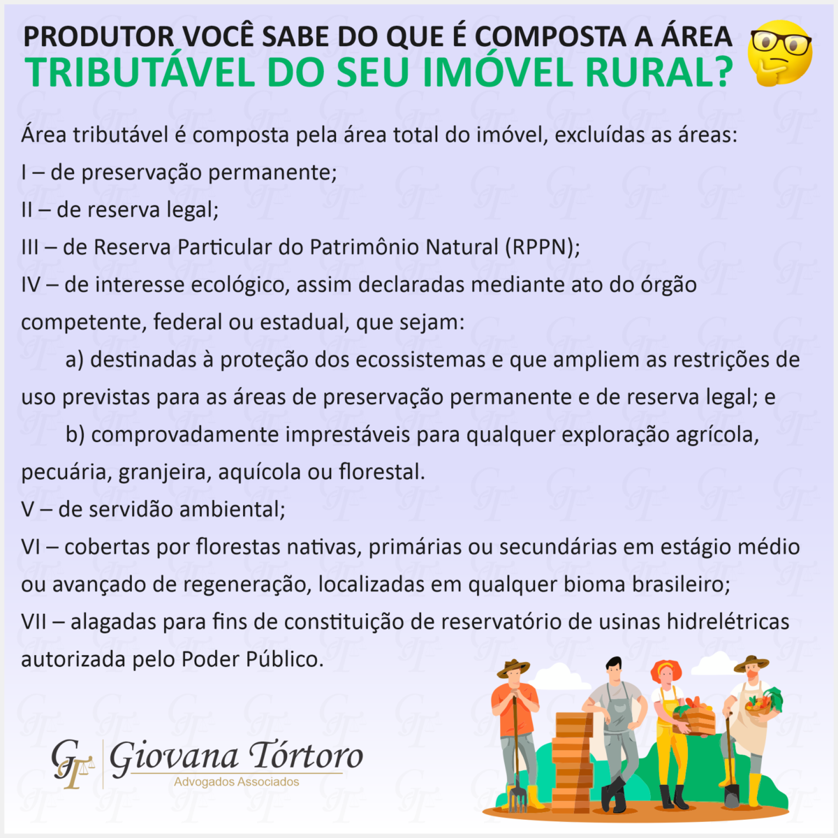 Produtor, você sabe do que é composta a área tributável do seu imóvel rural?